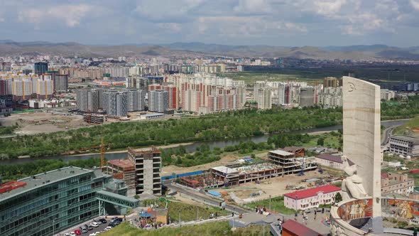 Aerial View of Ulaanbaatar Mongolia alt