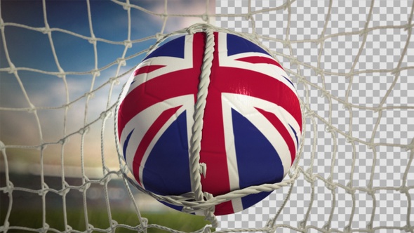Soccer Ball Scoring Goal Day Frontal - United Kingdom