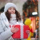 A Woman is Going and Hugging a Big Gift - VideoHive Item for Sale
