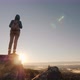 Traveller at the Top of the Mountain is Meeting the Dawn - VideoHive Item for Sale