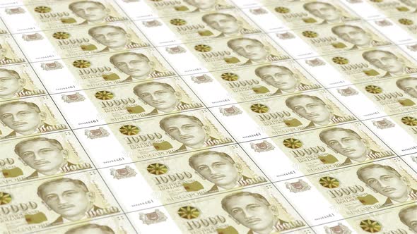 Ten Thousand Singapore Dollars. It's Moving To The Right. Looped Animation. alt