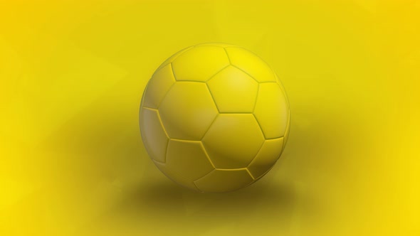 Yellow Soccer Ball Background 4K