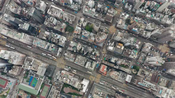 Top view of Hong Kong city alt