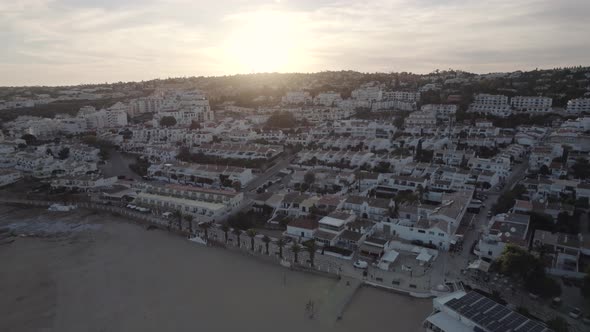 Picturesque  and charming white townhouses by the beach, Praia Da Luz, Algarve. alt