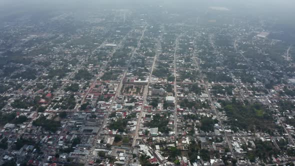 Aerial Panoramic View of City with Regular Street Network alt