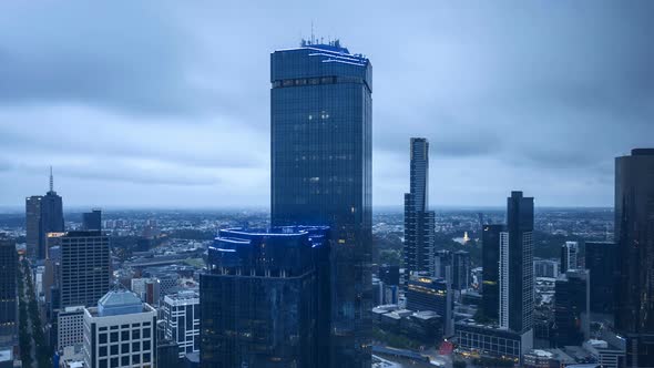 Sunrise night to day at Melbourne