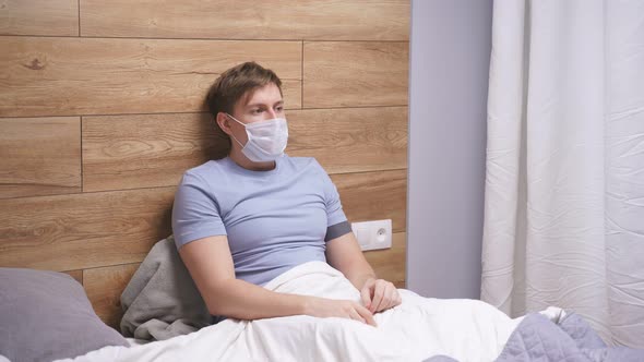 COVID19 Man Has Shortness of Breath Coronavirus Cough Breathing Problem