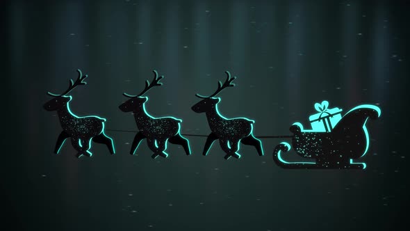Three star deer for a merry Christmas