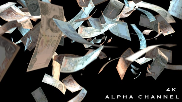 Falling Cyprus Money Banknotes alt