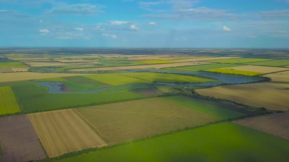 Flying Over Agricultural Fields alt