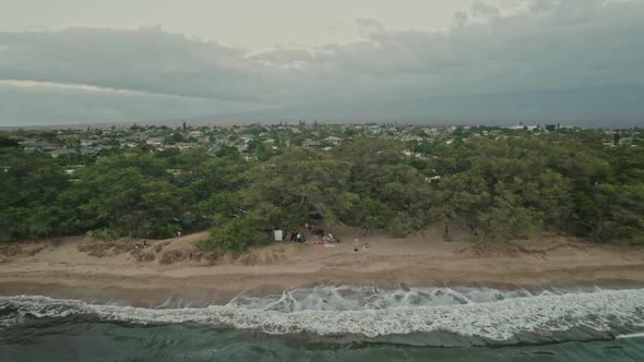 An aerial farewell to Maui, Hawaii and the residents that call the island home. The scene fades into alt