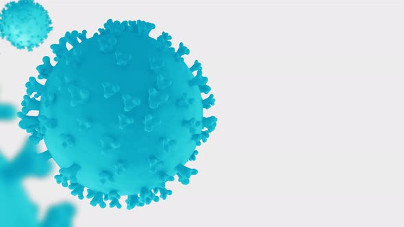 Coronavirus Turquoise and White Background - Ver2