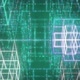 3D Big Data Digital Cube Cyber Punk Square with Futuristic Matrix - VideoHive Item for Sale