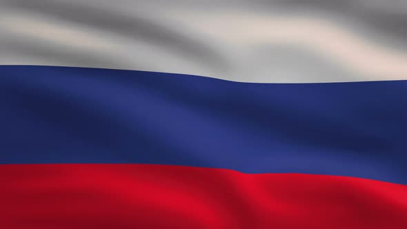 Russia Windy Flag Background 4K alt