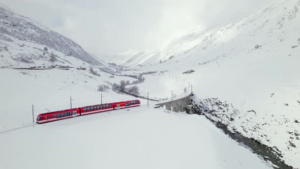 Snow Train in Switzerland Used to Shuttle Passengers and Skiers to Ski ...