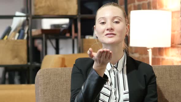 Flying Kiss by Beautiful Business Woman alt