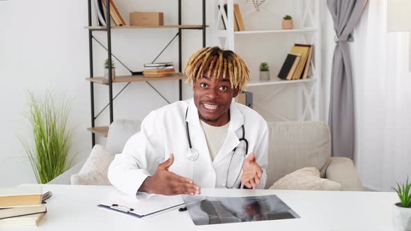 Excited Doctor Healing Celebration Lung Recovery alt