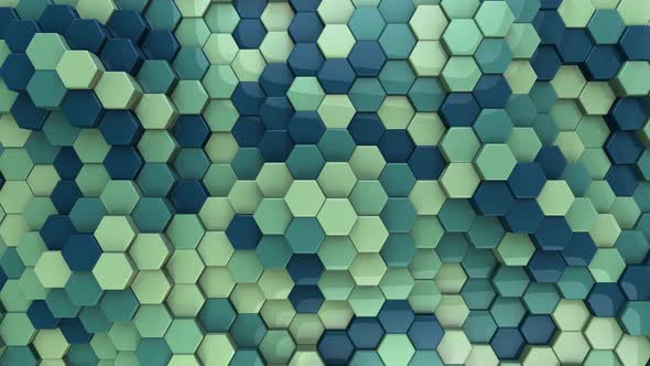 Hexagon Background Aquamarine - 4K alt