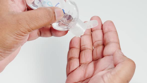 Indian Uses Hand Sanitizer alt