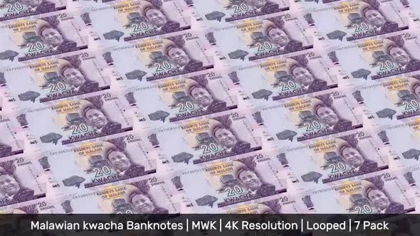 Malawi Banknotes Money / Malawian kwacha / Currency MK / MWK/ | 7 Pack | - 4K alt