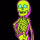 Cartoon skull stop motion with alpha - VideoHive Item for Sale