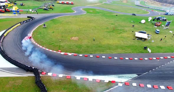 Aerial view of drift track