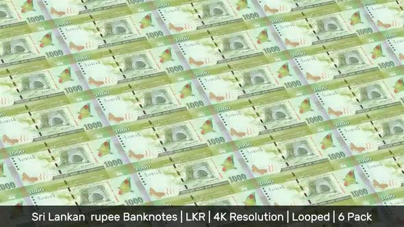 Sri Lanka Banknotes Money / Sri Lankan  rupee / Currency Rs / LKR/ | 6 Pack | - 4K alt