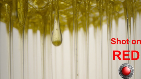 Syrup Is Flowing Down Melting Drops In Slow Motion alt