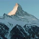 Matterhorn Mountain in Winter Sunny Morning at Sunrise Swiss Alps Switzerland Aerial View - VideoHive Item for Sale
