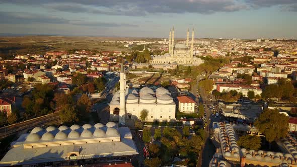 Selimiye and Eski Mosques in Ancient Ottoman Capital Edirne, Turkey