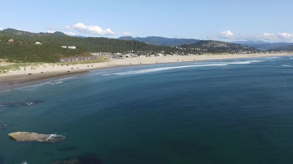Aerial shot of Pacific City Oregon alt