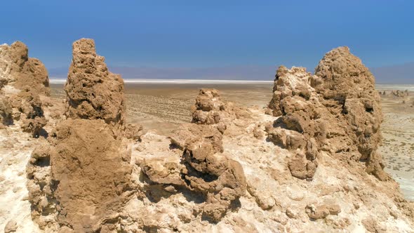 Rocks That Rise From the Bed of the Searles Dry Lake Basin alt