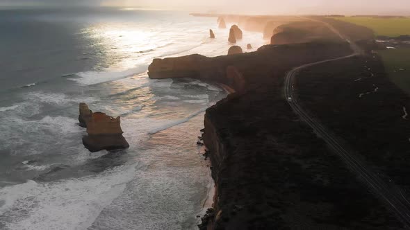Twelve Apostles Coastline Along the Great Ocean Road Victoria  Australia alt