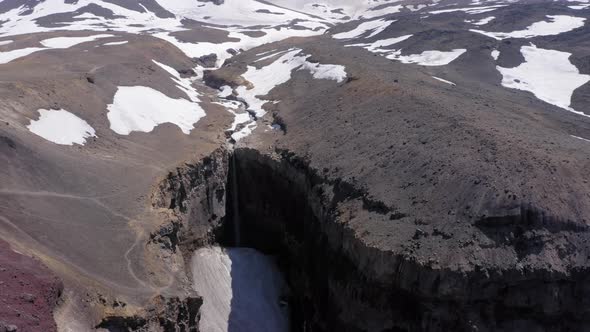 Dangerous Canyon Near the Mutnovsky Volcano in Kamchatka