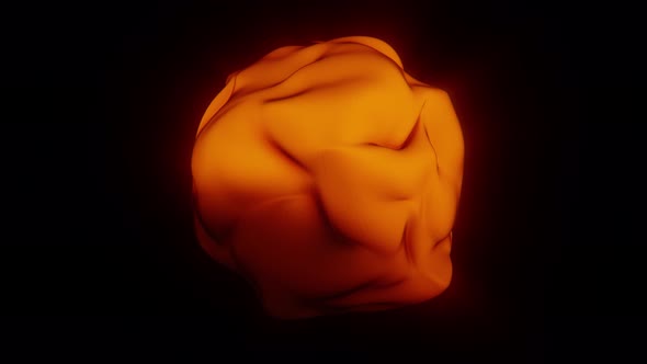 Abstract Orange Matter Sphere Animation