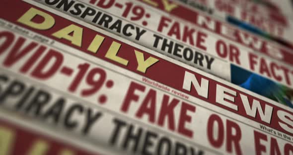 Covid-19 pandemic news fake or fact newspaper printing press alt