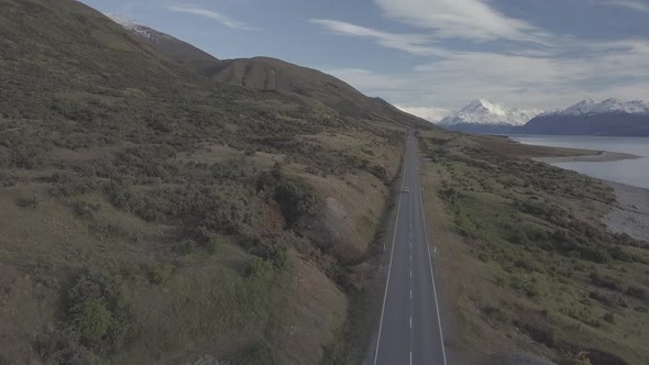 Driving to Aoraki Mt Cook