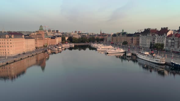 Stockholm Nybroviken Bay Aerial View