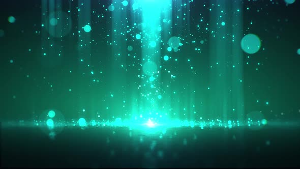 Green Particle Lights Drop Background
