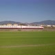 White Train is Passing Over the Lawn - VideoHive Item for Sale