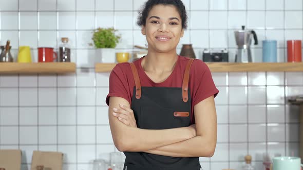 Portrait of Happy, Smiling and Friendly Waitress