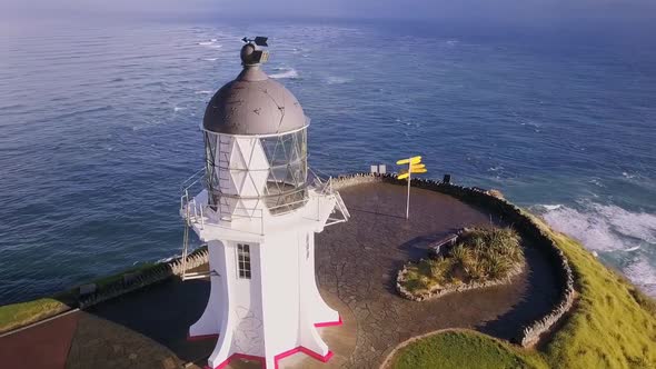 Cape Reinga lighthouse aerial alt