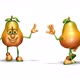 Two Pears  Looped Dance on White Background - VideoHive Item for Sale