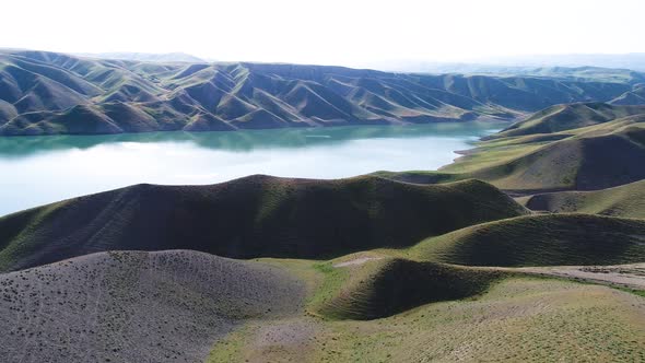 panorama of beautiful mountains in the Tashkent region. Zamin. alt