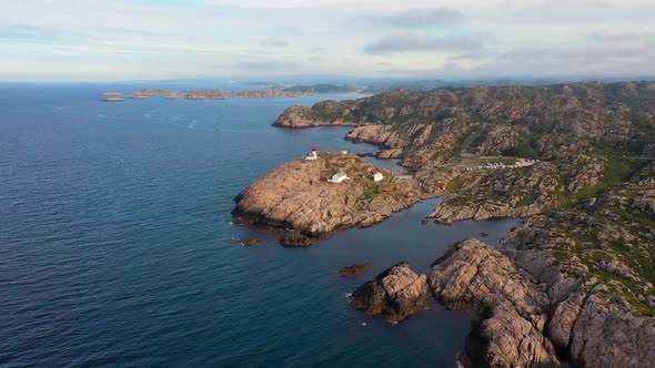 Coastal Lighthouse. Lindesnes Lighthouse Is a Coastal Lighthouse at the Southernmost Tip of Norway. alt