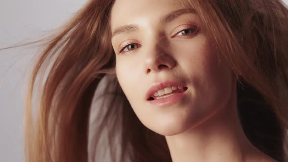 Hair Skin Beauty Smiling Woman Nude Makeup Face alt