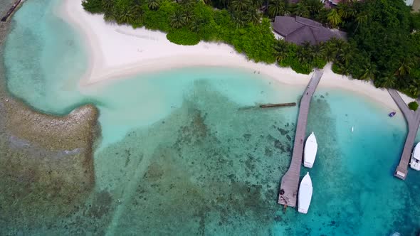 Drone aerial seascape of marine shore beach by blue sea with sand background alt