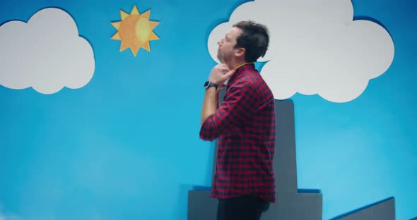 Man Suffering From Air Pollution alt