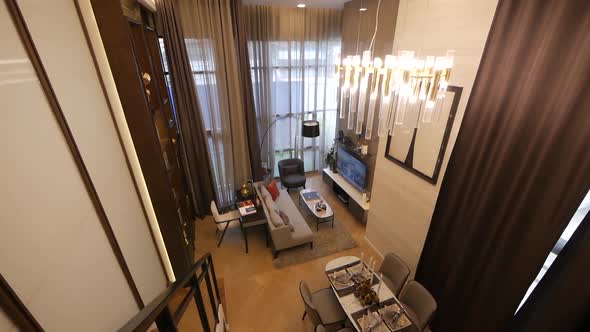 Modern and Luxurious Apartment Decoration Walkthrough from the Dining Area to the Living Area alt