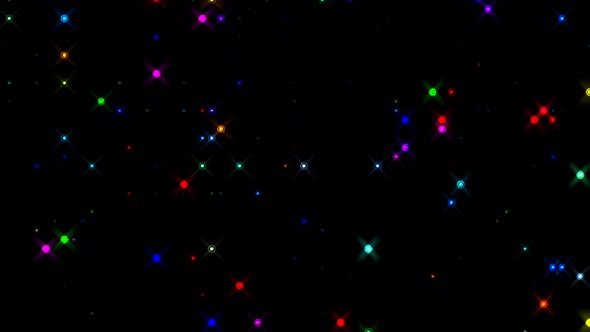 Abstract Background With Dots Scattered in full color, on black background alt